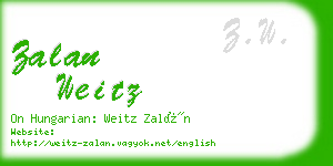 zalan weitz business card